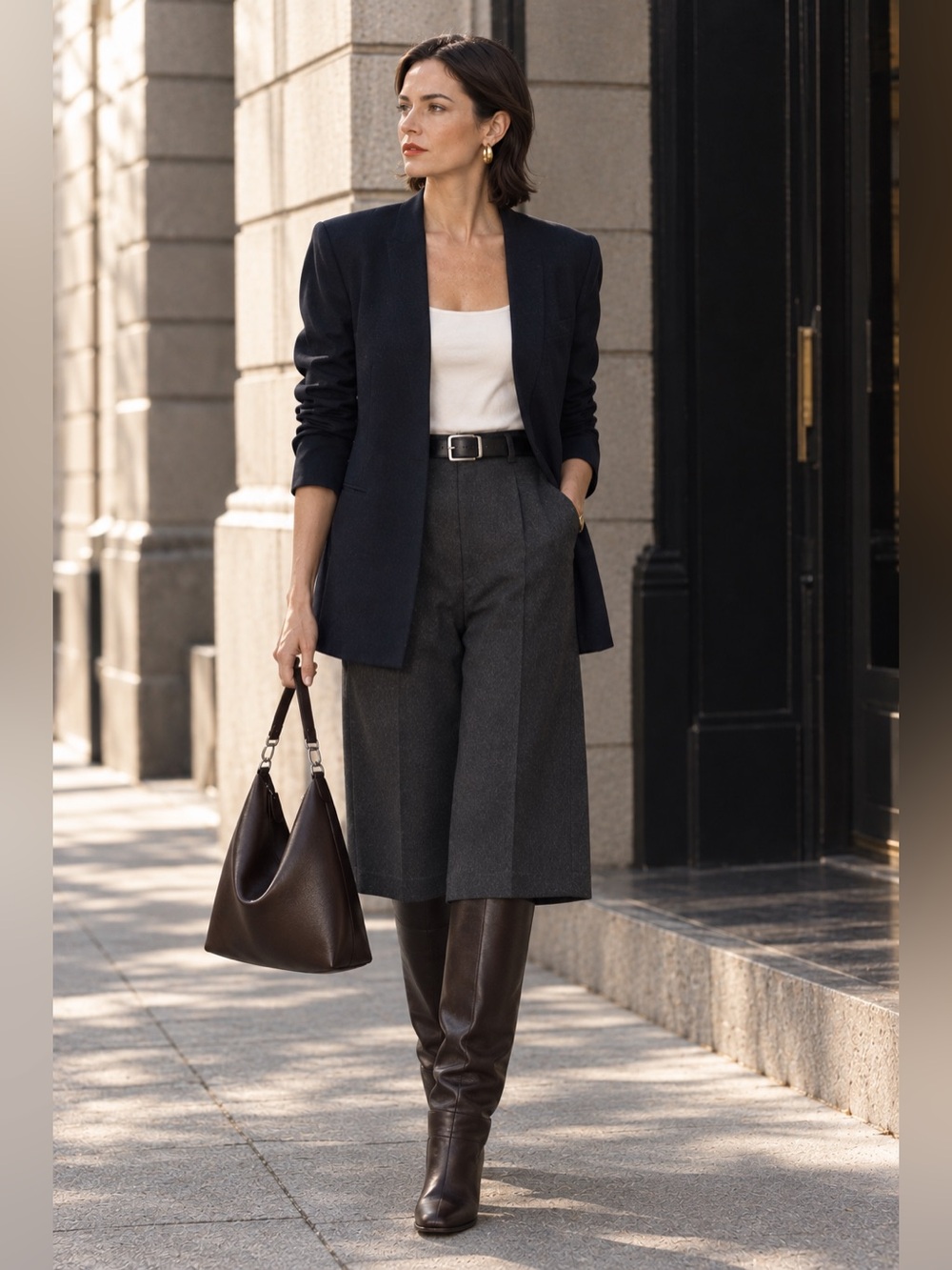 Calvin Klein Women's Navy Blue Open-Front Blazer Jacket